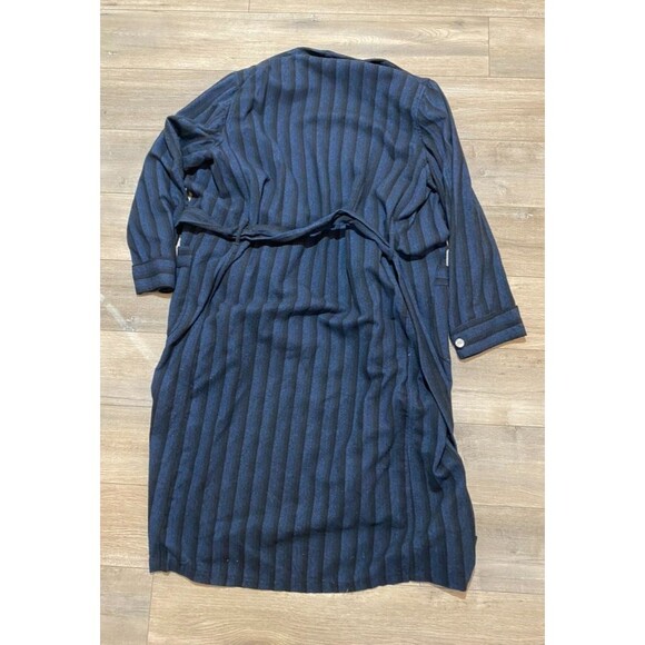 Vintage Pendleton Wool Robe Mens M Blue Striped Belted Academia Heritage USA - Picture 8 of 9